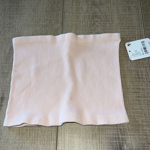 New Free People Adrienne Bandeau Tube Top Light Pink M/L - Picture 3 of 4